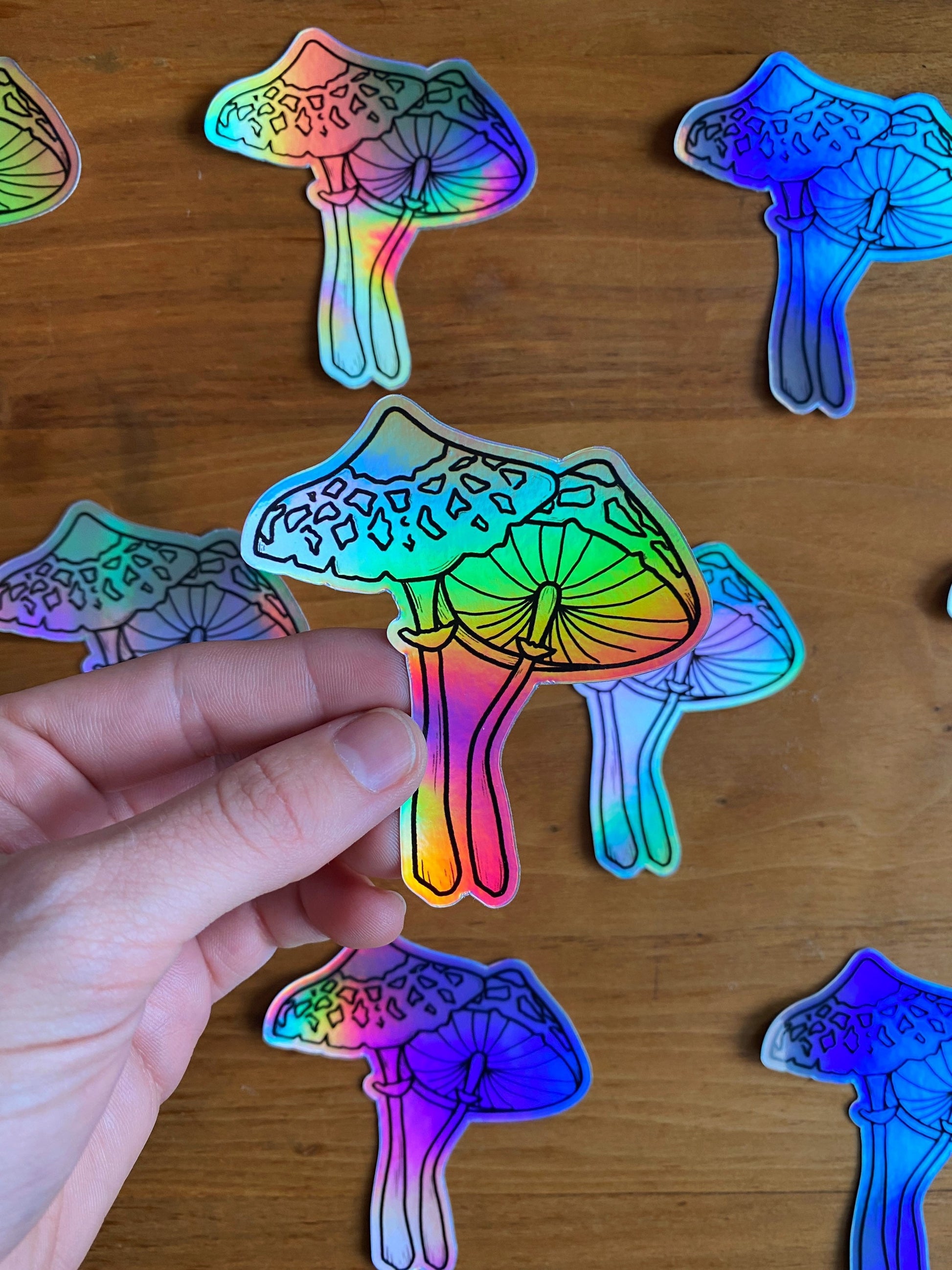 holographic parasol waterproof sticker