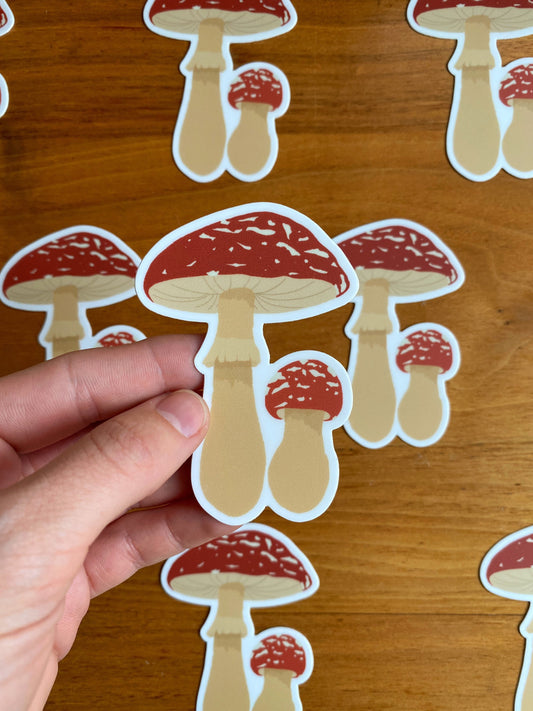 amanita muscaria mushroom sticker