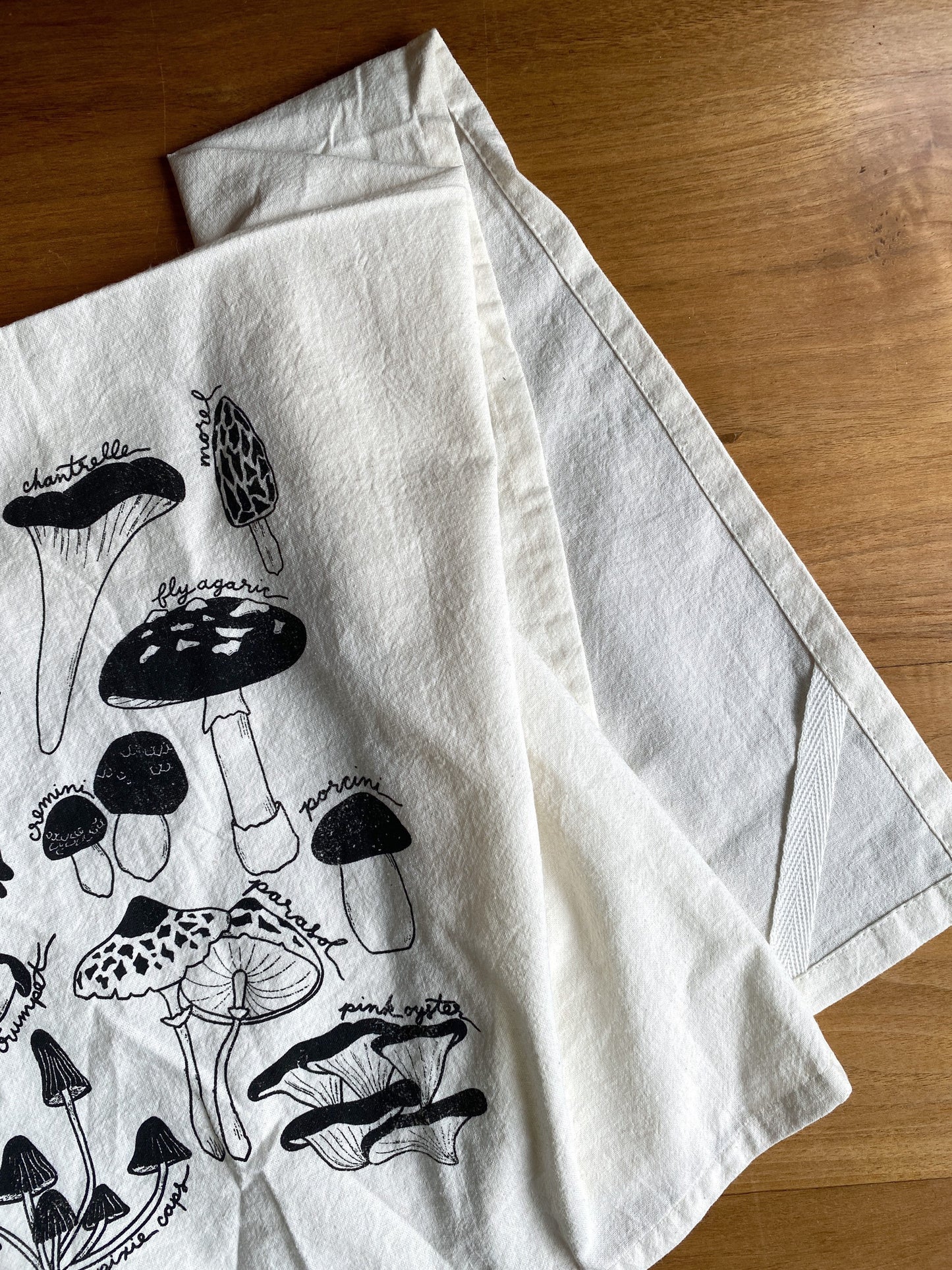 Mushroom cotton tea towel